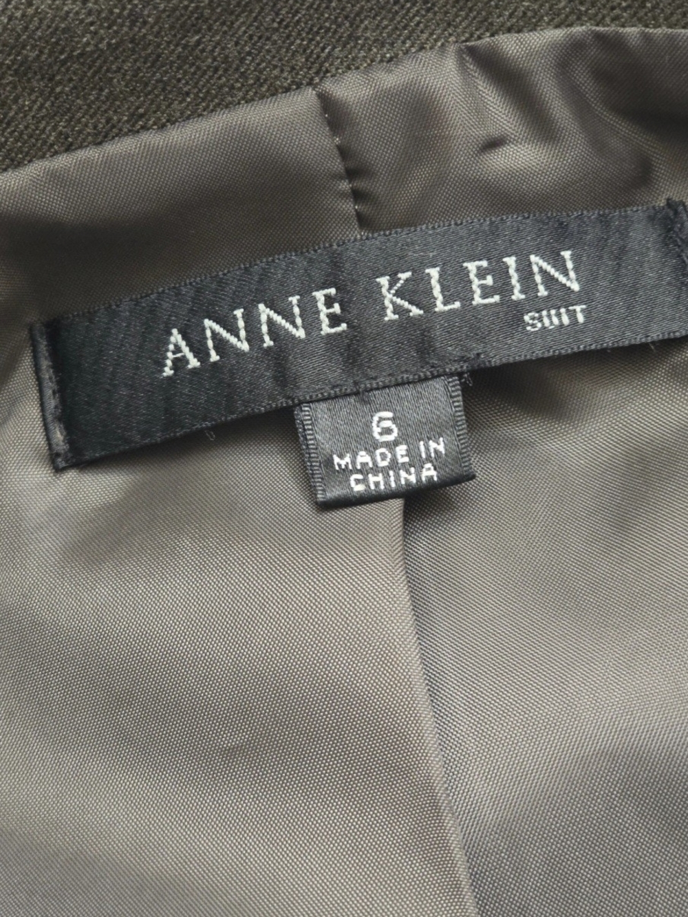 LNWOT Anne Klein Classic Two-Piece Dress Suit in Brown/Olive Green Sz 6 - Picture 11 of 13